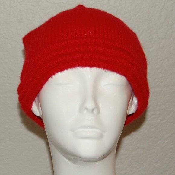 NEW Handmade Bright Red Cap, Women Size OS - Picture 3 of 12
